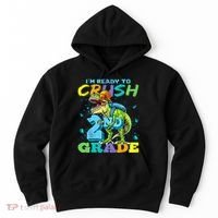 Im Ready To Crush 2nd Grade T Rex Dinosaur Back To School Hoodie thumb 0