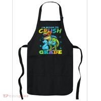 Im Ready To Crush 2nd Grade T Rex Dinosaur Back To School Apron thumb 0