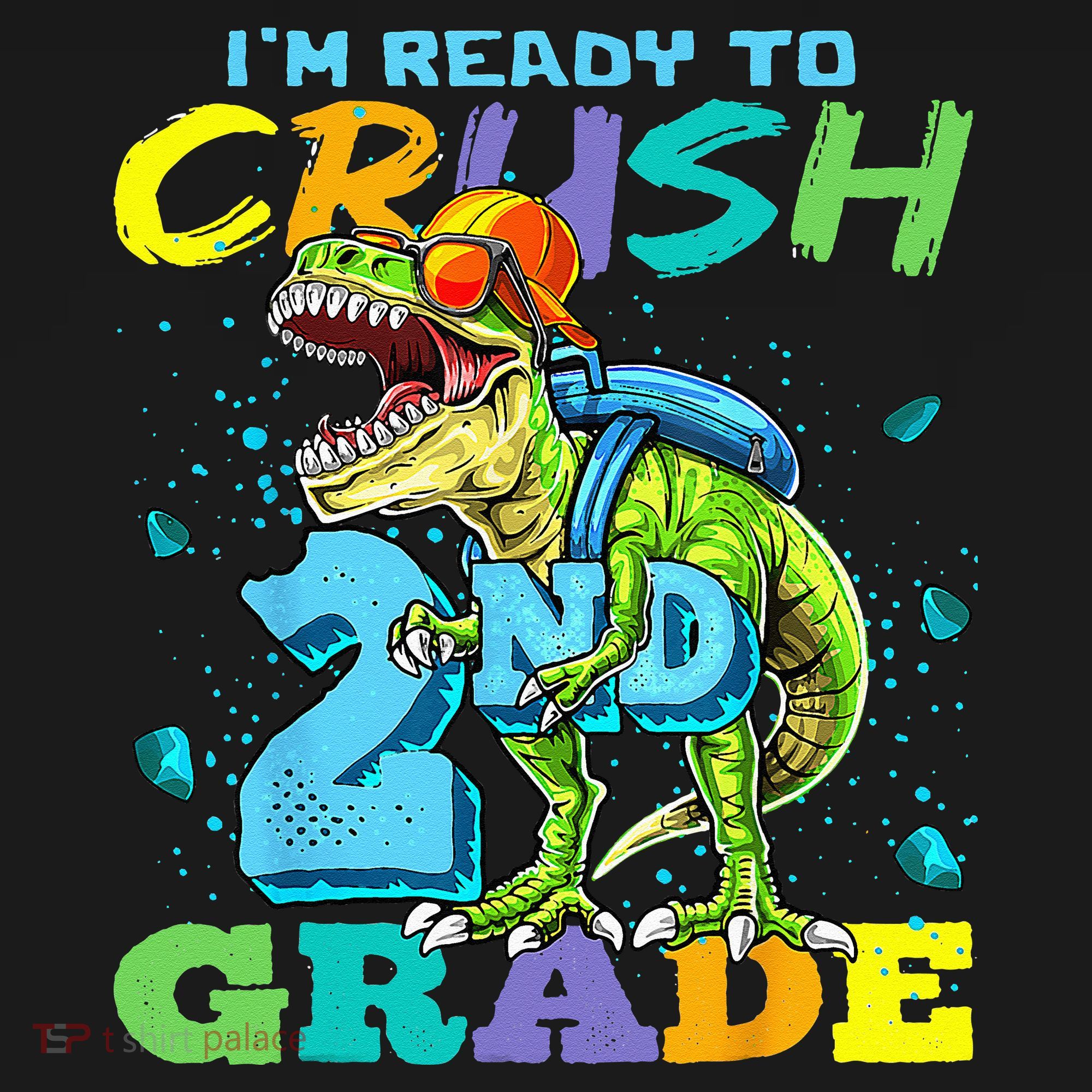 Im Ready To Crush 2nd Grade T Rex Dinosaur Back To School Coaster