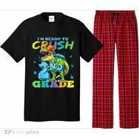 Im Ready To Crush 2nd Grade T Rex Dinosaur Back To School Pajama Set thumb 0