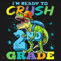 Im Ready To Crush 2nd Grade T Rex Dinosaur Back To School Ornament thumb 1