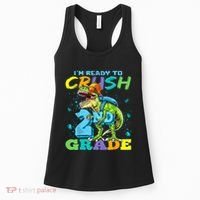 Im Ready To Crush 2nd Grade T Rex Dinosaur Back To School Women's Tank Top thumb 0