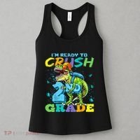 Im Ready To Crush 2nd Grade T Rex Dinosaur Back To School Women's Tank Top thumb 3