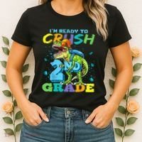Im Ready To Crush 2nd Grade T Rex Dinosaur Back To School Women's T-Shirt thumb 2