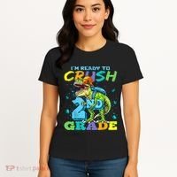 Im Ready To Crush 2nd Grade T Rex Dinosaur Back To School Women's T-Shirt thumb 4