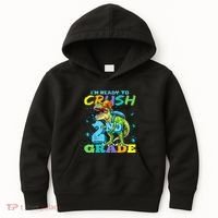 Im Ready To Crush 2nd Grade T Rex Dinosaur Back To School Kids Hoodie thumb 0