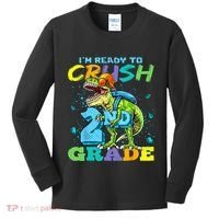 Im Ready To Crush 2nd Grade T Rex Dinosaur Back To School Kids Long Sleeve Shirt thumb 0