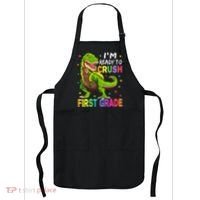I'm Ready To Crush 1st Grade Dinosaur Back To School Apron thumb 0