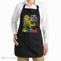 I'm Ready To Crush 1st Grade Dinosaur Back To School Apron thumb 2