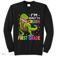 I'm Ready To Crush 1st Grade Dinosaur Back To School Sweatshirt thumb 0