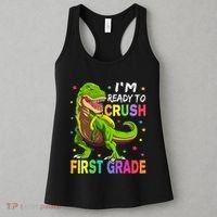 I'm Ready To Crush 1st Grade Dinosaur Back To School Women's Tank Top thumb 3