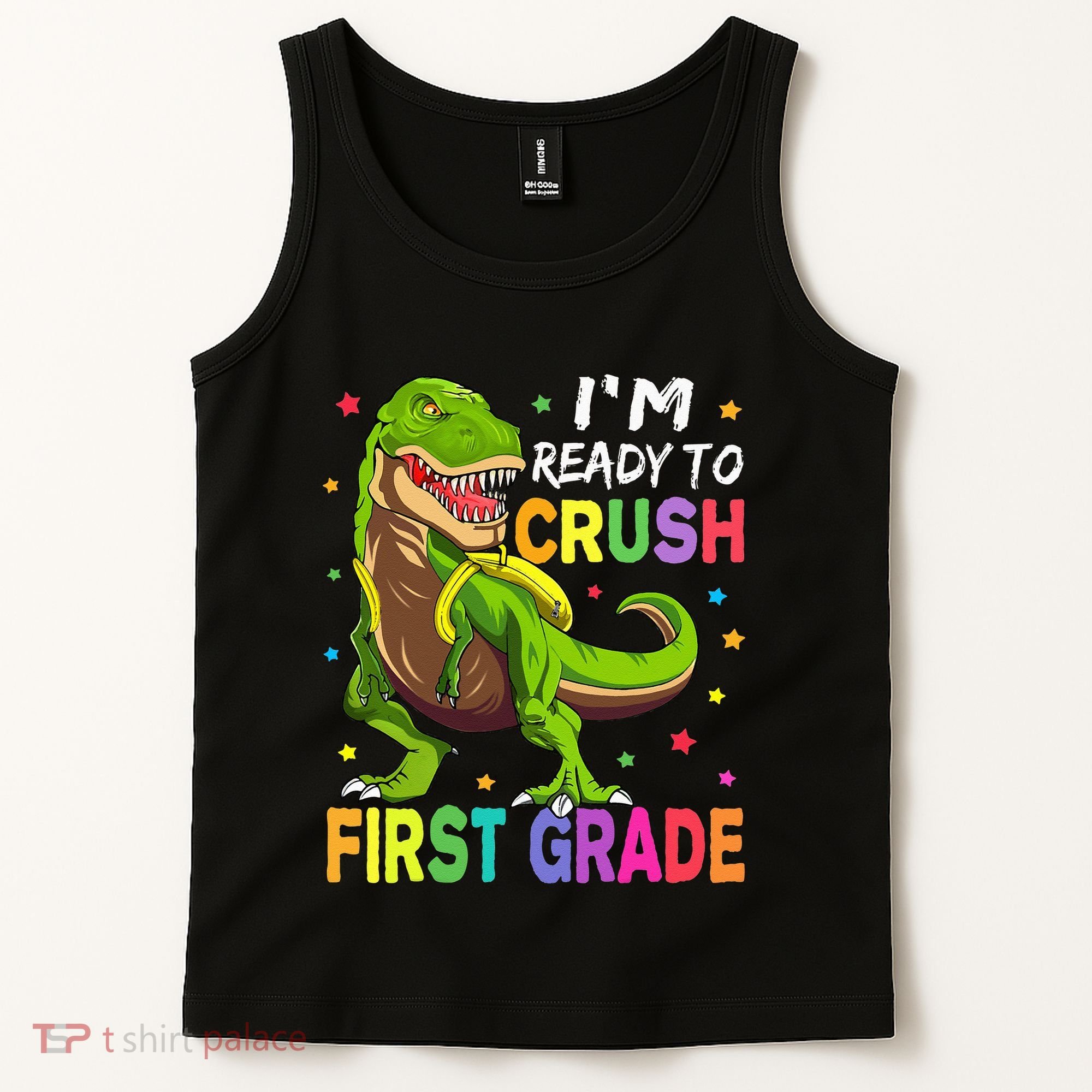 I'm Ready To Crush 1st Grade Dinosaur Back To School Tank Top