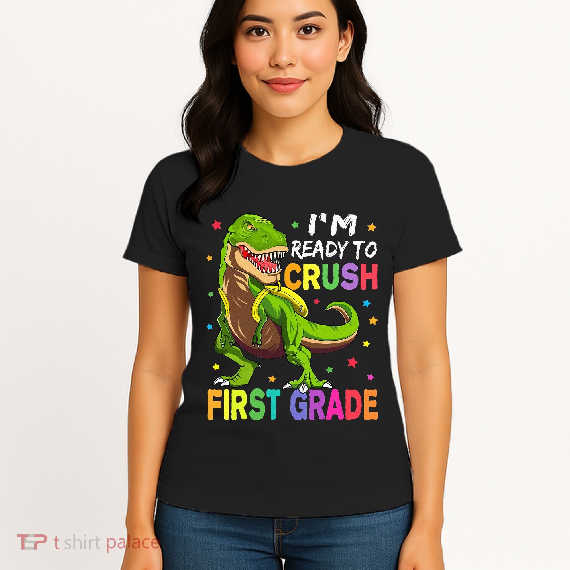 I'm Ready To Crush 1st Grade Dinosaur Back To School Women's T-Shirt