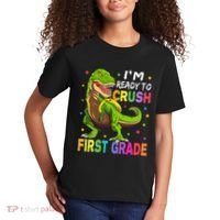 I'm Ready To Crush 1st Grade Dinosaur Back To School Kids T-Shirt thumb 2
