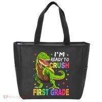 I'm Ready To Crush 1st Grade Dinosaur Back To School Tote Bag thumb 0