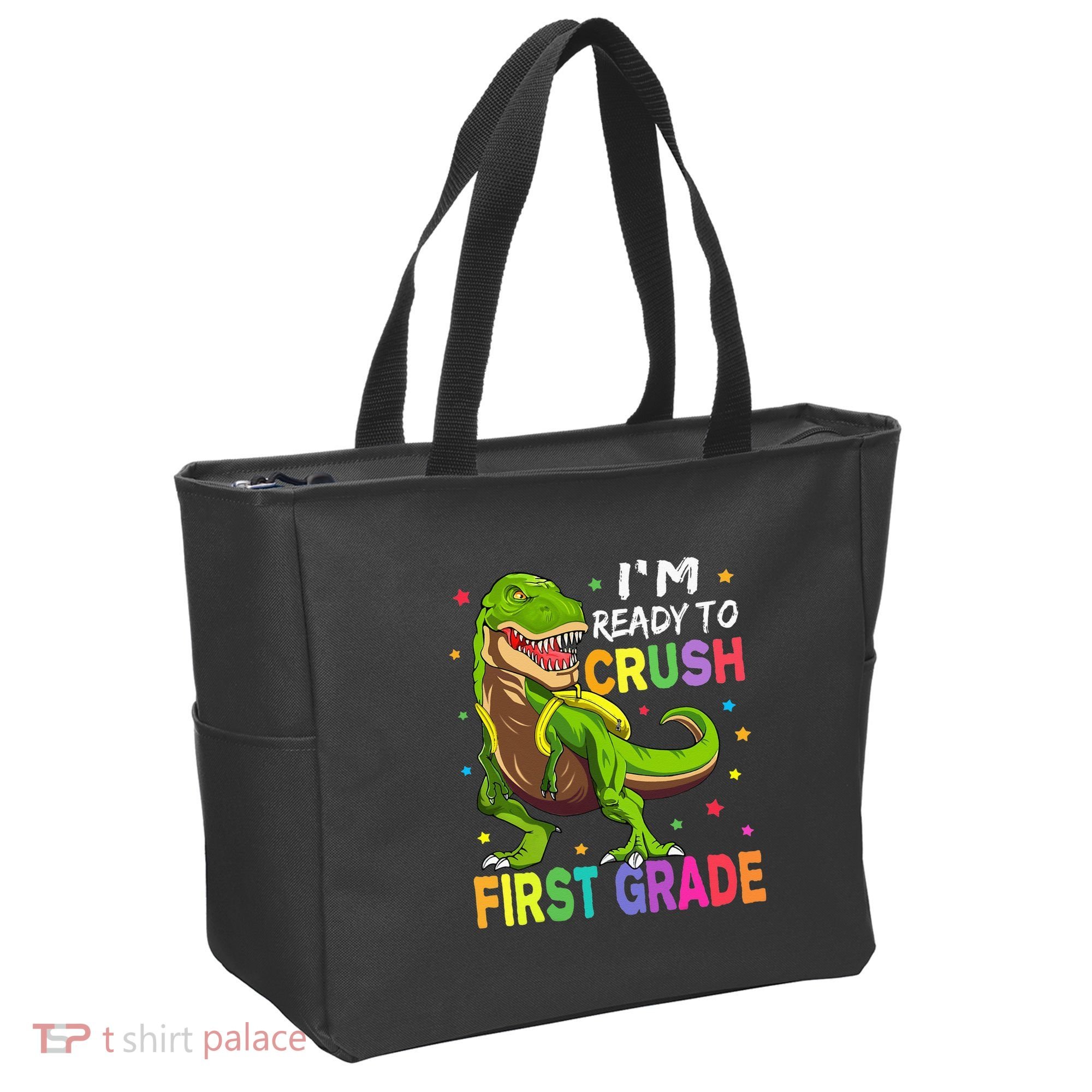 I'm Ready To Crush 1st Grade Dinosaur Back To School Tote Bag