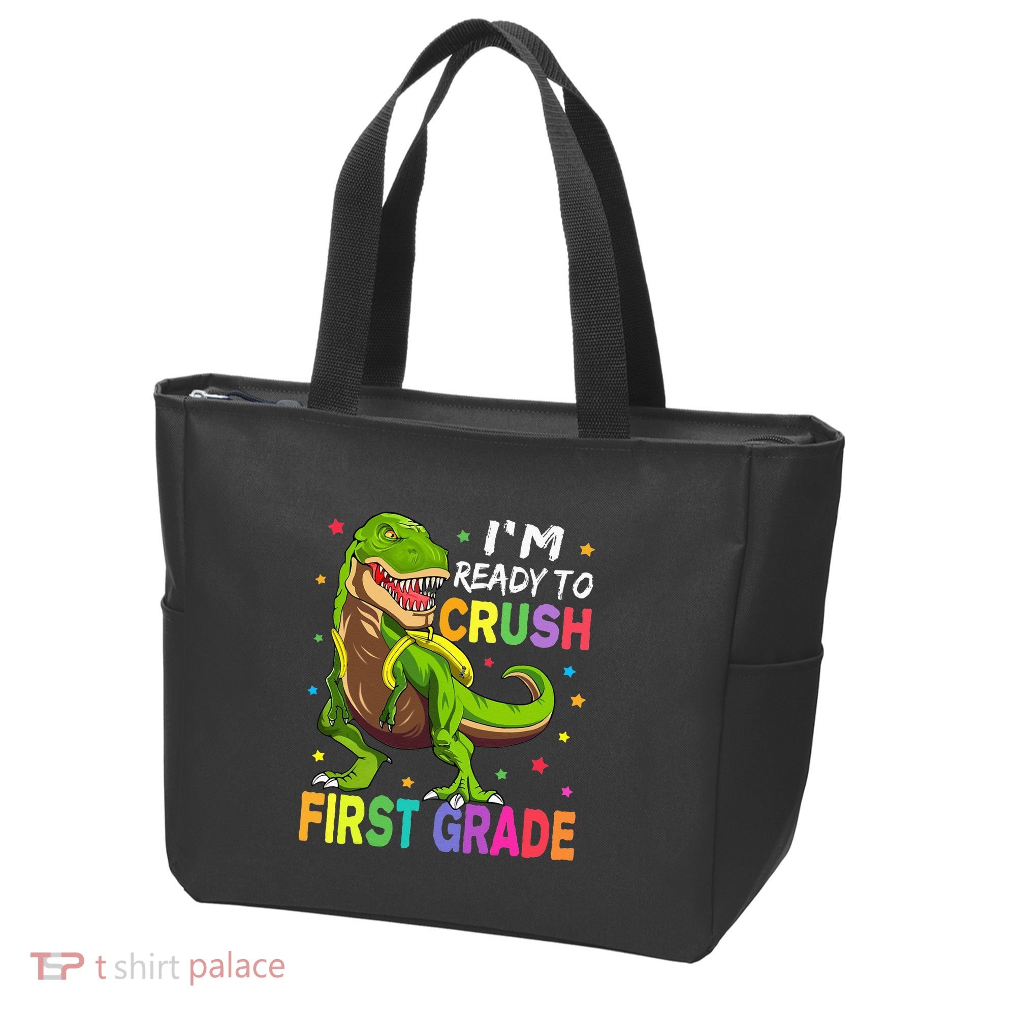 I'm Ready To Crush 1st Grade Dinosaur Back To School Tote Bag