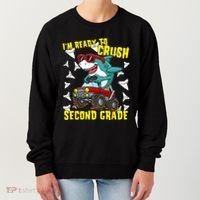 Im Ready To Crush Second Grade Shark Back To School Women's Sweatshirt thumb 0