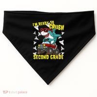 Im Ready To Crush Second Grade Shark Back To School USA-Made Doggie Bandana thumb 0