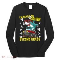 Im Ready To Crush Second Grade Shark Back To School Long Sleeve Shirt thumb 0