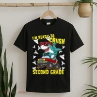 Im Ready To Crush Second Grade Shark Back To School T-Shirt thumb 2