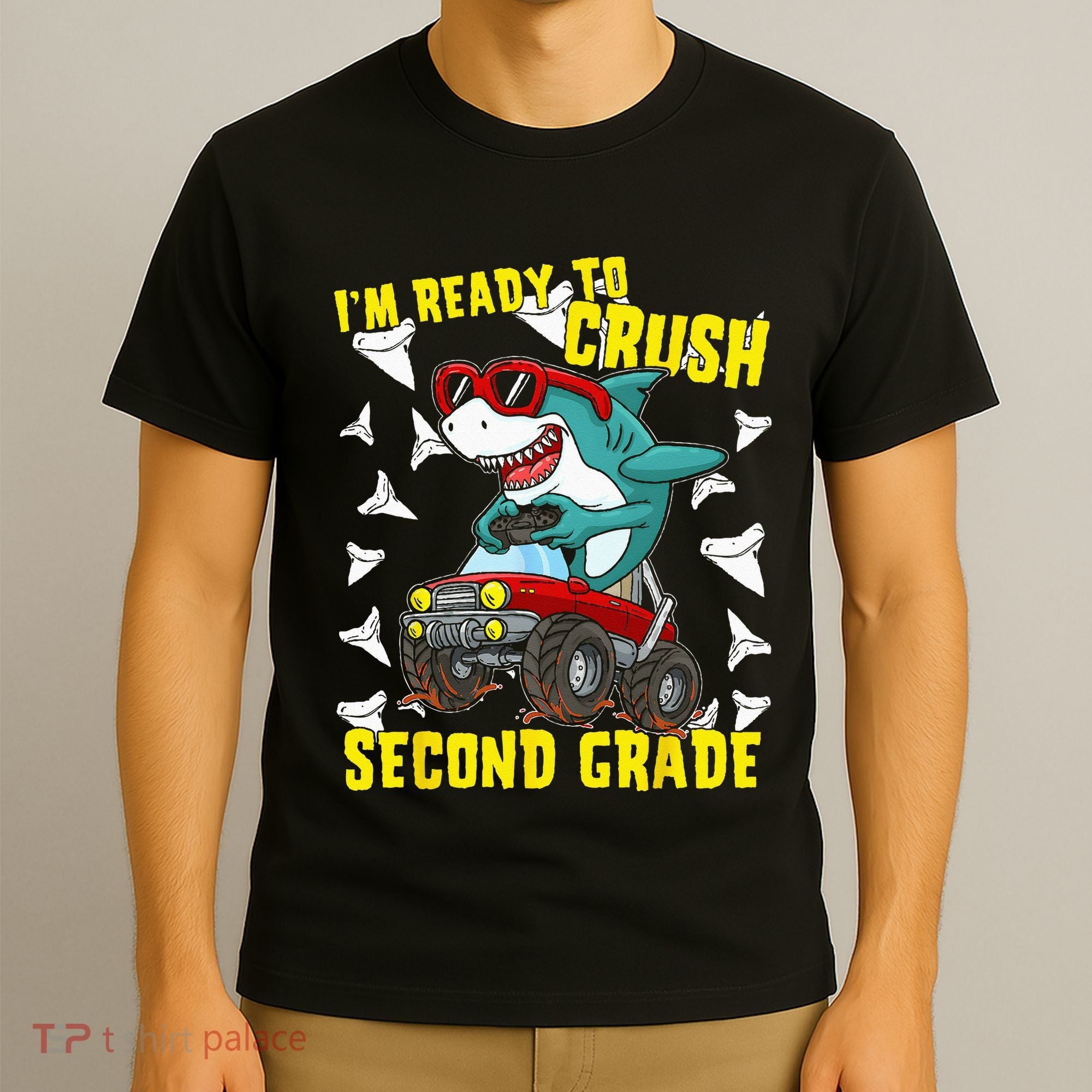 Im Ready To Crush Second Grade Shark Back To School T-Shirt