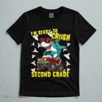 Im Ready To Crush Second Grade Shark Back To School T-Shirt thumb 5
