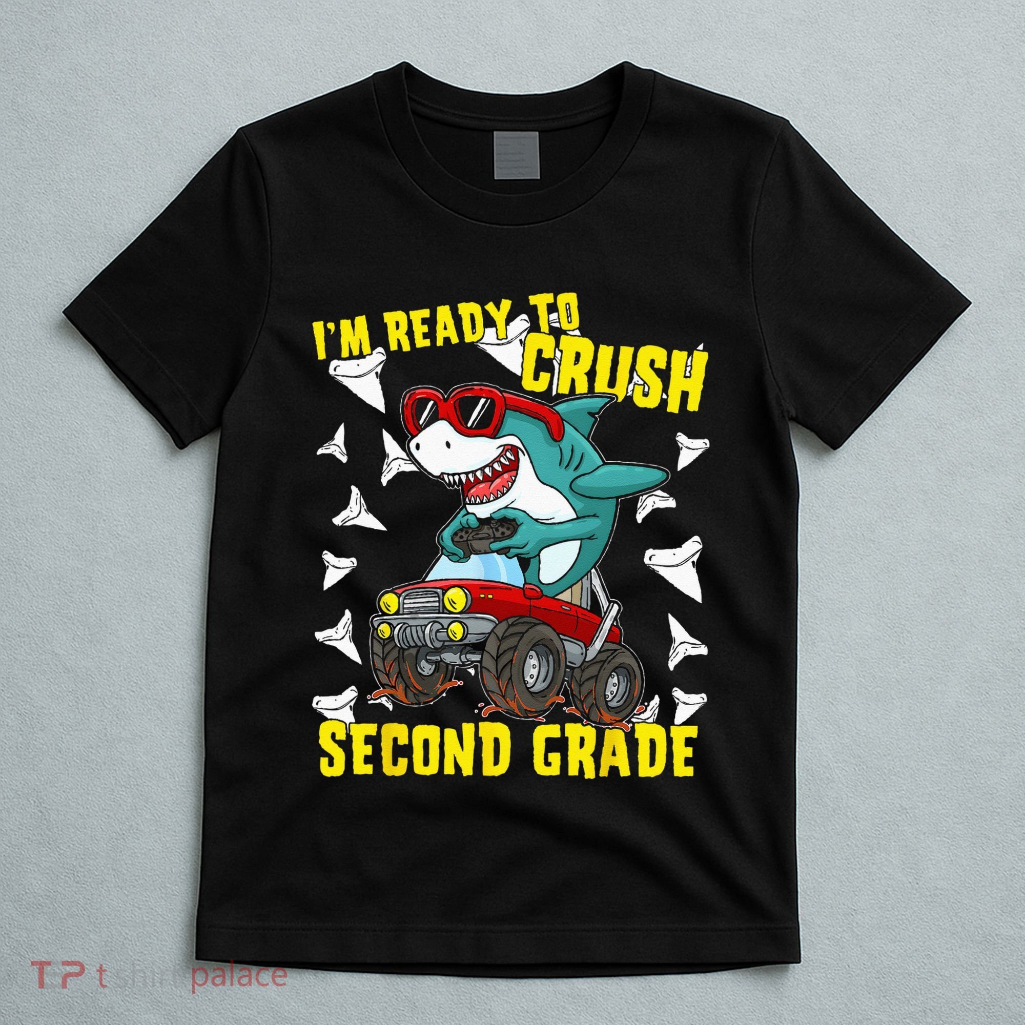 Im Ready To Crush Second Grade Shark Back To School T-Shirt