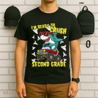 Im Ready To Crush Second Grade Shark Back To School T-Shirt thumb 6