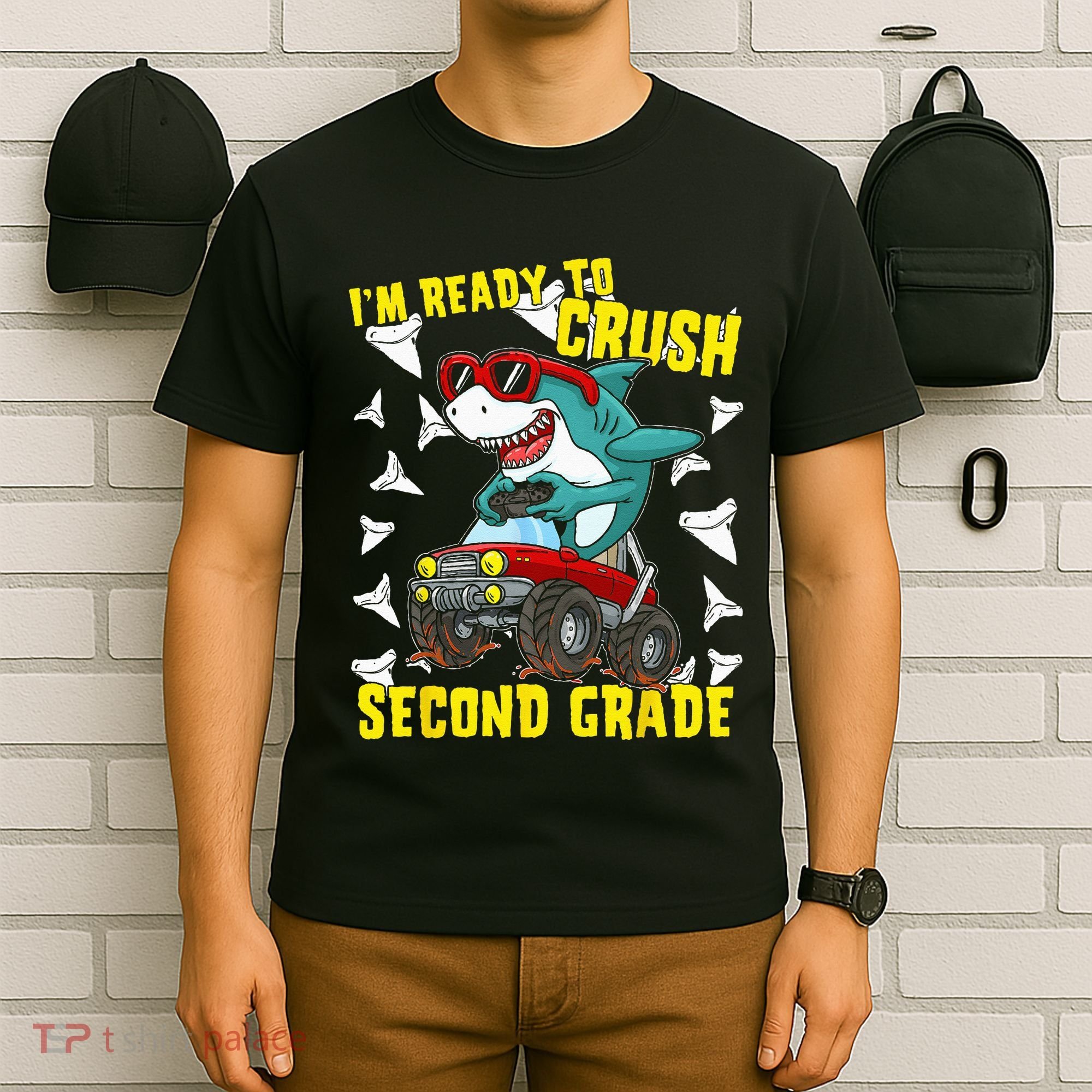 Im Ready To Crush Second Grade Shark Back To School T-Shirt