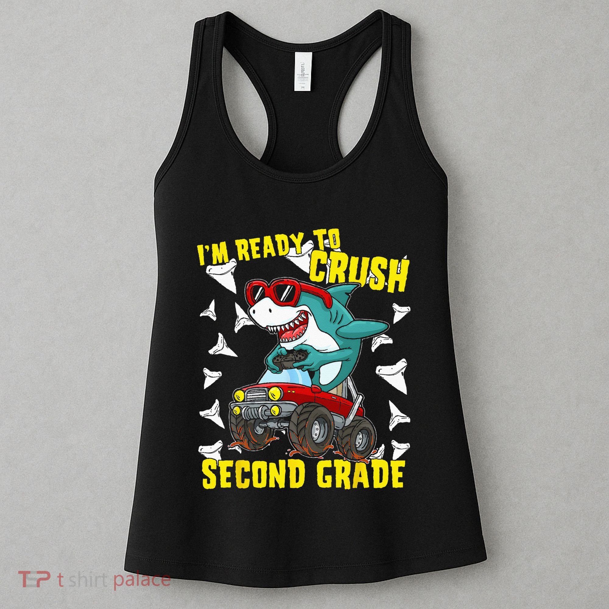 Im Ready To Crush Second Grade Shark Back To School Women's Tank Top