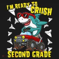 Im Ready To Crush Second Grade Shark Back To School Women's Tank Top thumb 5