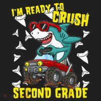 Im Ready To Crush Second Grade Shark Back To School Hat thumb 2