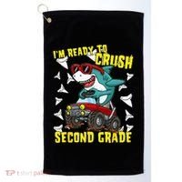 Im Ready To Crush Second Grade Shark Back To School Golf Towel thumb 0
