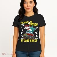 Im Ready To Crush Second Grade Shark Back To School Women's T-Shirt thumb 4