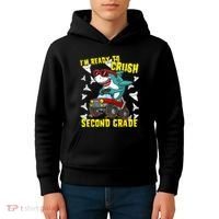 Im Ready To Crush Second Grade Shark Back To School Kids Hoodie thumb 4