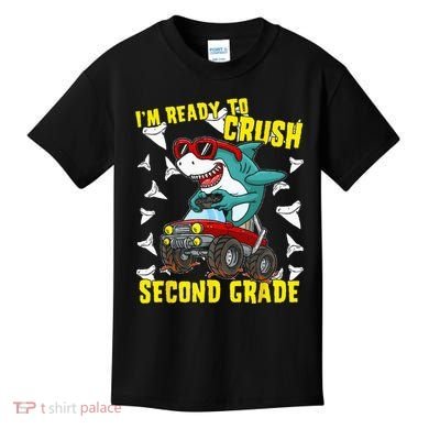 Im Ready To Crush Second Grade Shark Back To School Kids T-Shirt