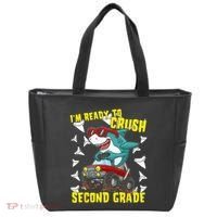 Im Ready To Crush Second Grade Shark Back To School Tote Bag thumb 0