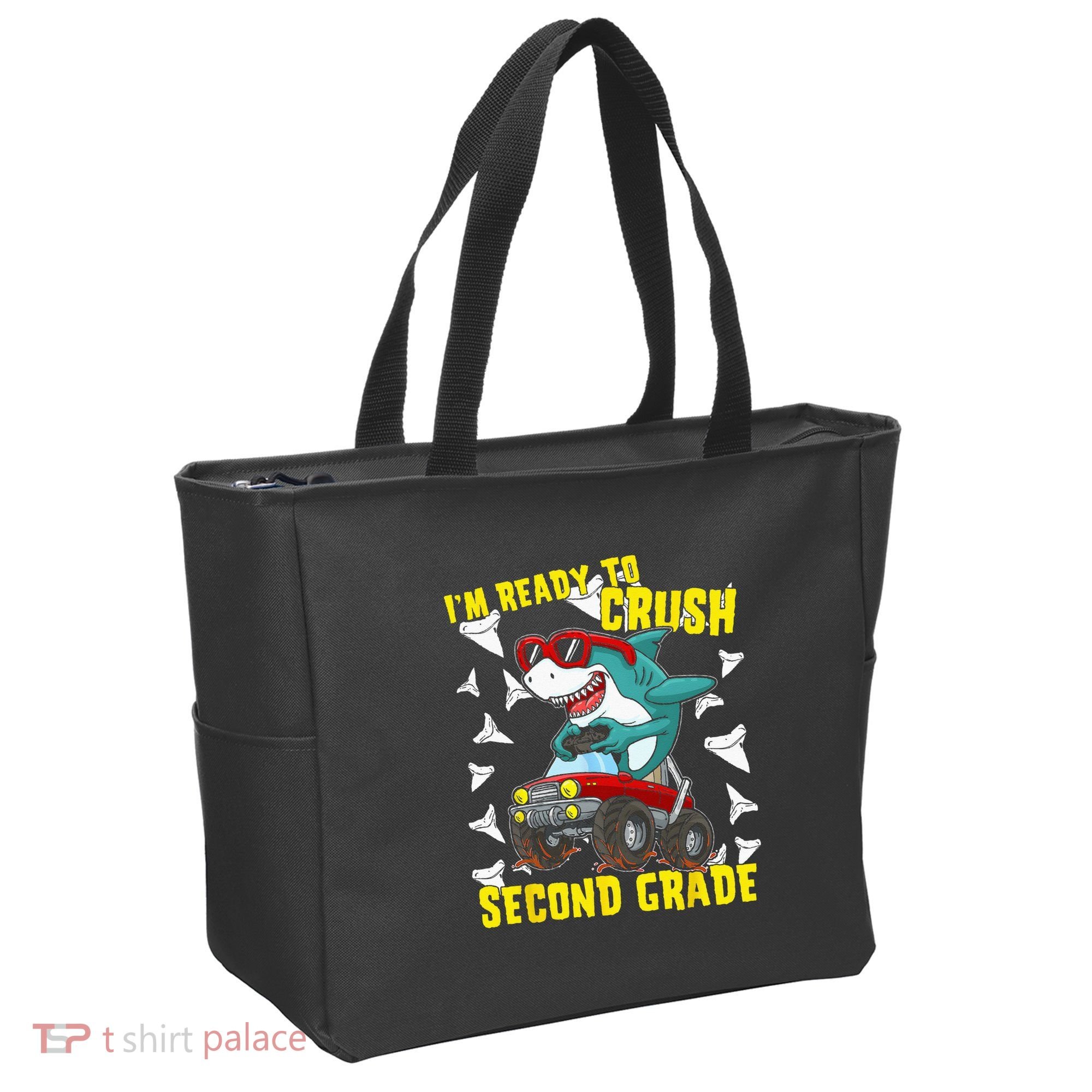 Im Ready To Crush Second Grade Shark Back To School Tote Bag