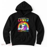 Im Ready To Crush Third Grade Funny Cute Unicorn Rainbow Hoodie thumb 0