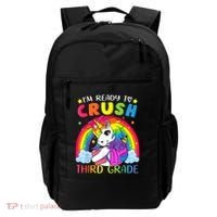 Im Ready To Crush Third Grade Funny Cute Unicorn Rainbow Backpack thumb 0