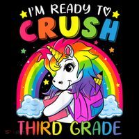 Im Ready To Crush Third Grade Funny Cute Unicorn Rainbow Coffee Mug thumb 5