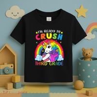 Im Ready To Crush Third Grade Funny Cute Unicorn Rainbow Toddler T-Shirt thumb 3