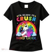 Im Ready To Crush Third Grade Funny Cute Unicorn Rainbow Women's T-Shirt thumb 0
