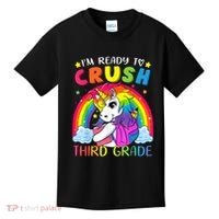 Im Ready To Crush Third Grade Funny Cute Unicorn Rainbow Kids T-Shirt thumb 0