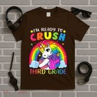 Im Ready To Crush Third Grade Funny Cute Unicorn Rainbow T-Shirt thumb 5