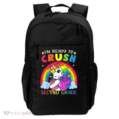 Im Ready To Crush Second Grade Funny Cute Unicorn Rainbow Backpack