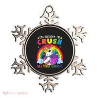 Im Ready To Crush Second Grade Funny Cute Unicorn Rainbow Ornament thumb 0