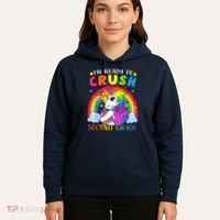 Im Ready To Crush Second Grade Funny Cute Unicorn Rainbow Hoodie thumb 5