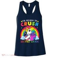 Im Ready To Crush Second Grade Funny Cute Unicorn Rainbow Women's Tank Top thumb 0